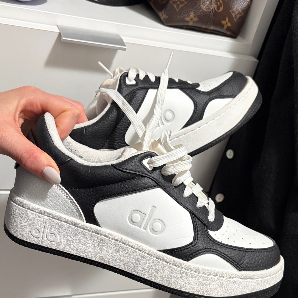 Alo Black and White Sneakers